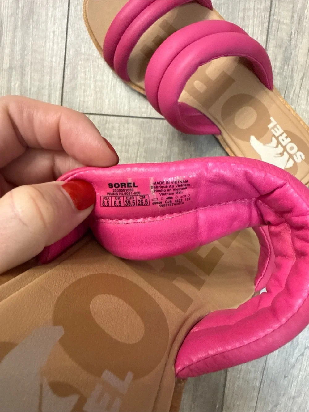 Sorel Women's Fuchsia Padded Double-Strap Slide Sandals